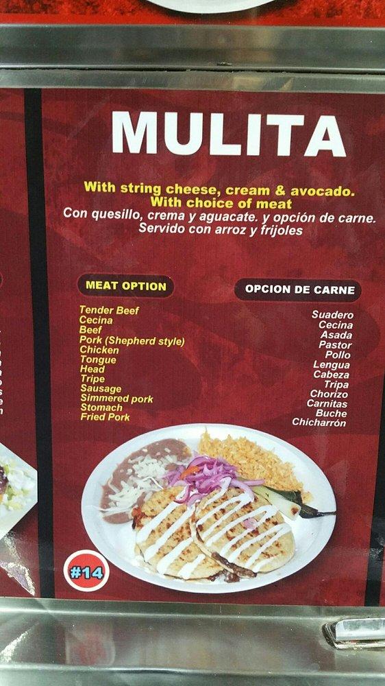 Menu at El Tauro Taco Stand, Los Angeles