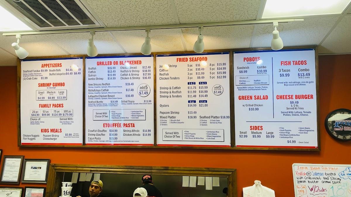Menu at Louisiana Fish House restaurant, Spring