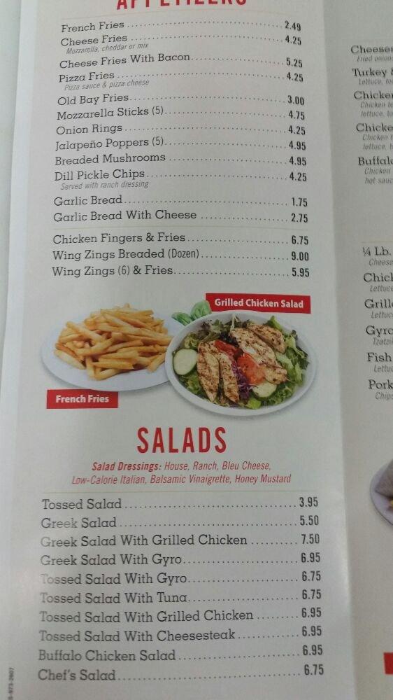 Menu at Hot Z Pizza pizzeria, Lancaster, Fruitville Pike