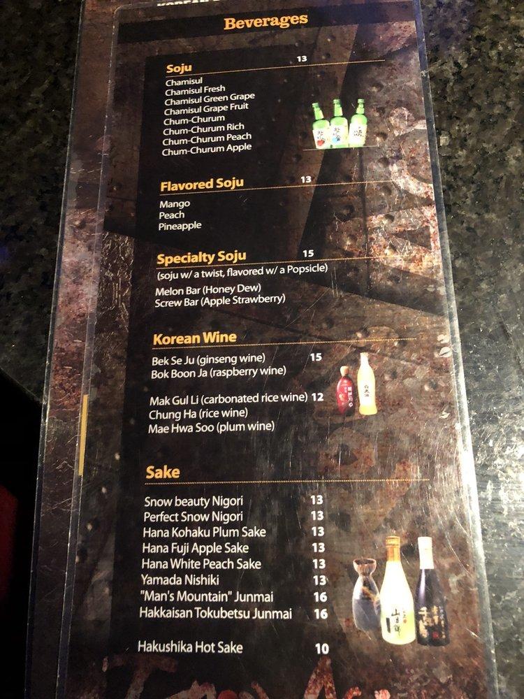Menu at Iron Age Baltimore restaurant, Catonsville