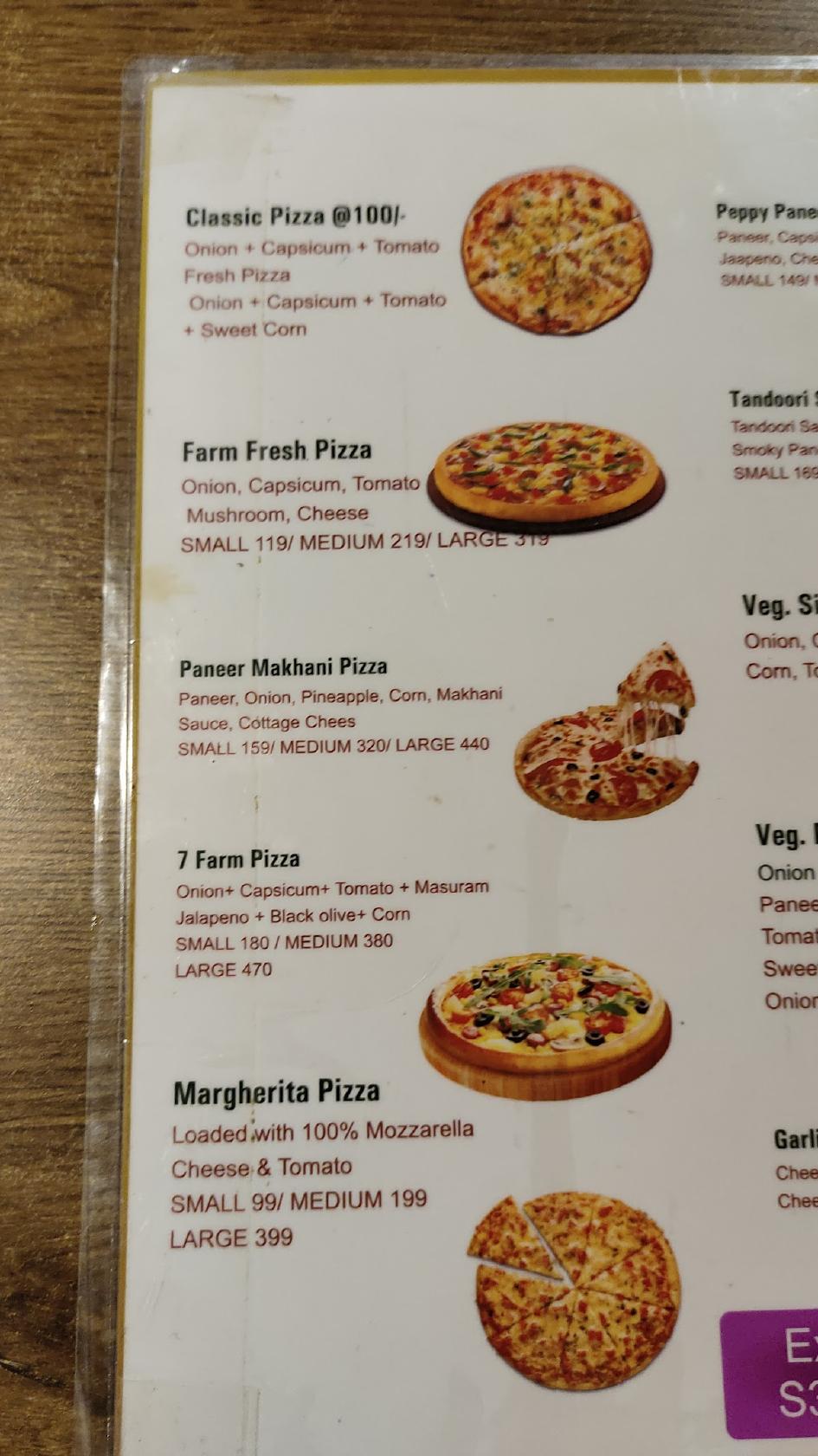 Menu at Shree Shyam Sweets Chopta, Nathusari Chopta