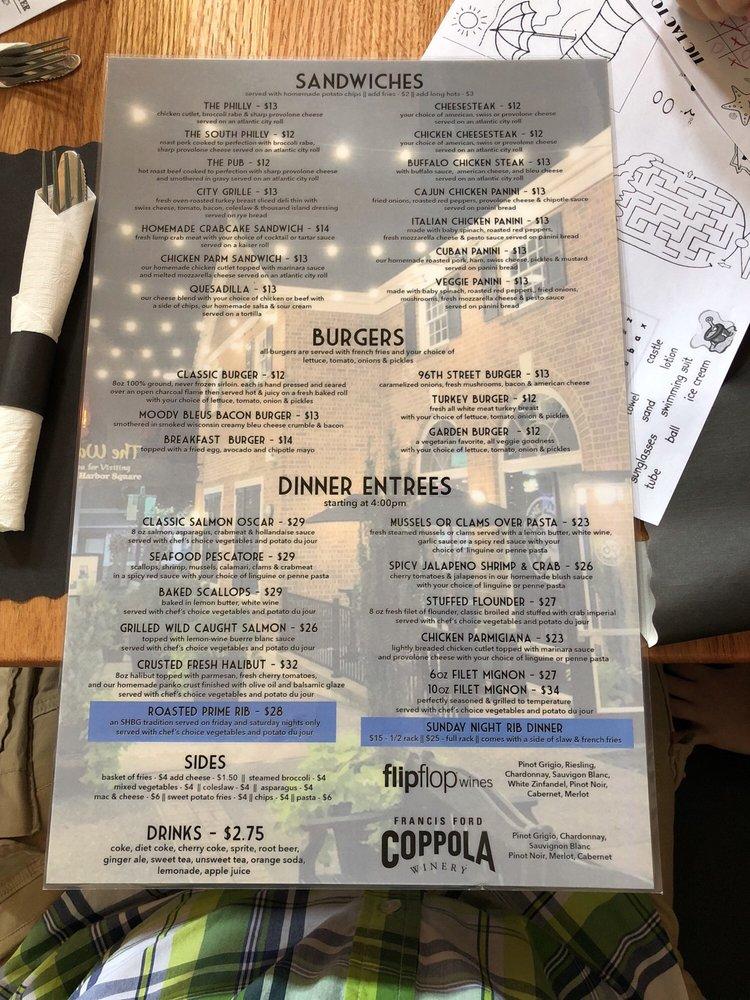 Menu at Stone Harbor Bar & Grill, Stone Harbor