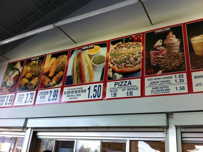 Menu at Costco Bakery, Azusa