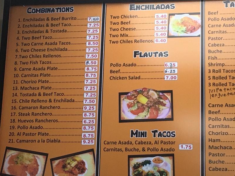 Menu At La Paloma Mexican Food Restaurant Indio