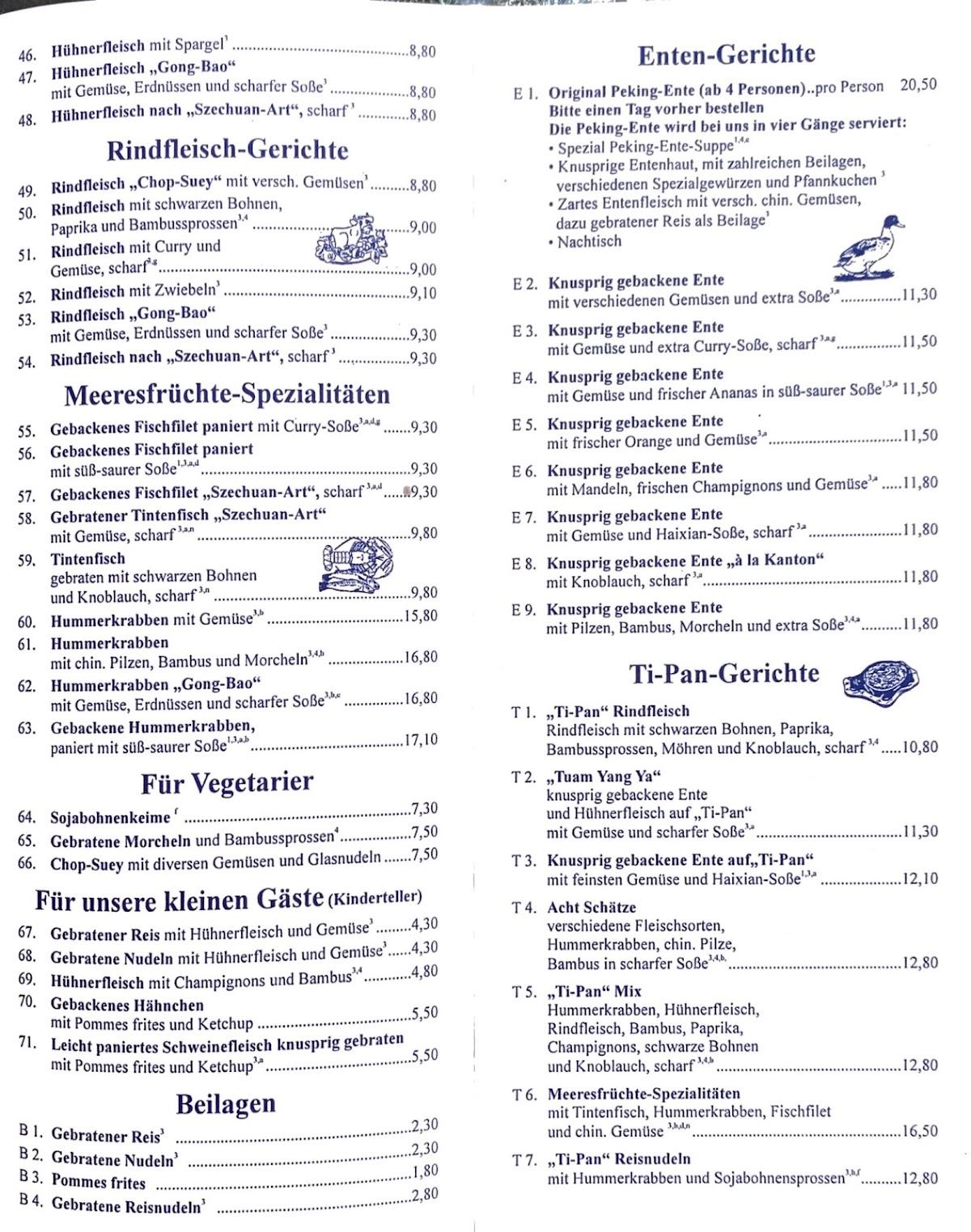 Peking Garden Dortmund Menu