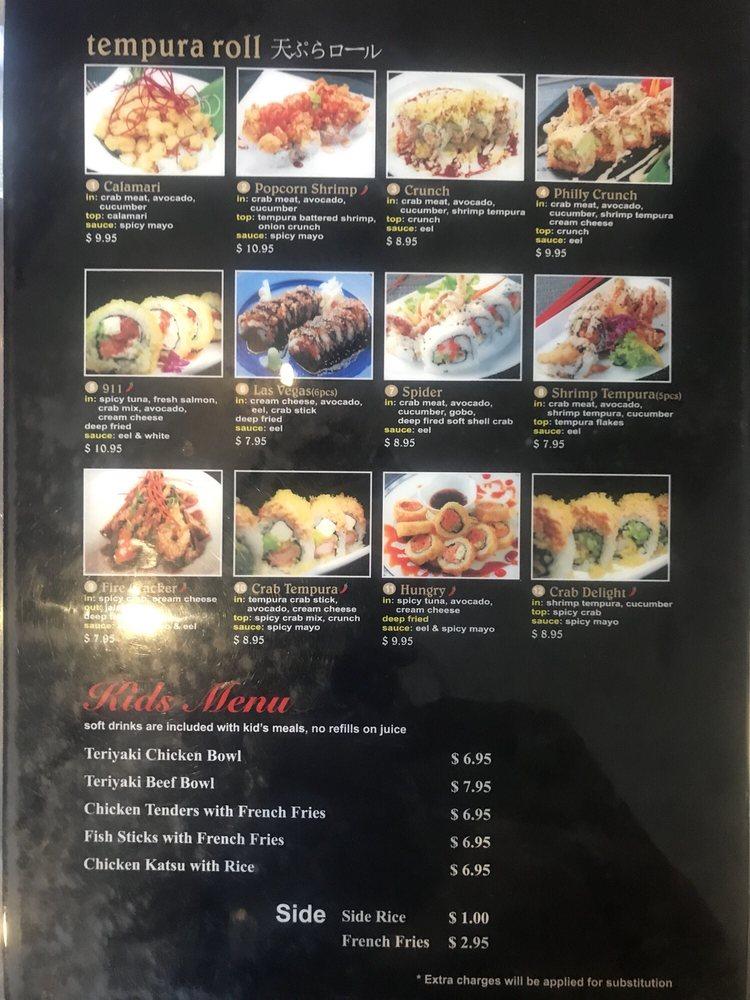 Menu at Say Sushi restaurant, Maricopa