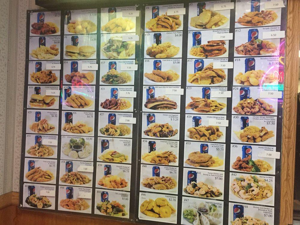 Menu at Lee's Chinese restaurant, Jersey City