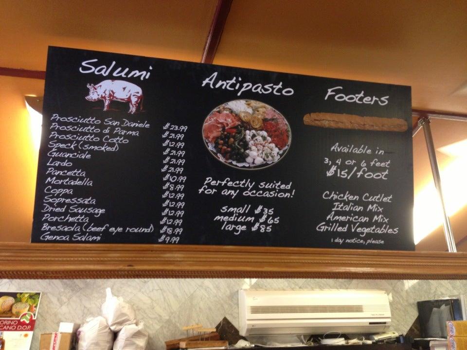 Menu at Rossi Rosticceria Deli restaurant, Poughkeepsie