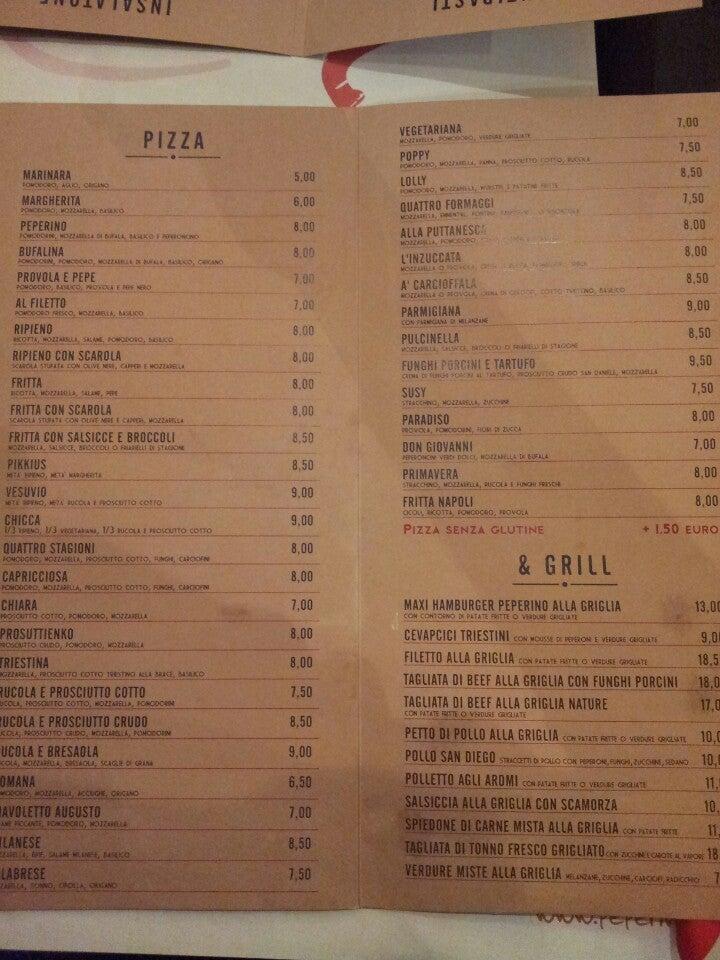 Menu di Peperino 