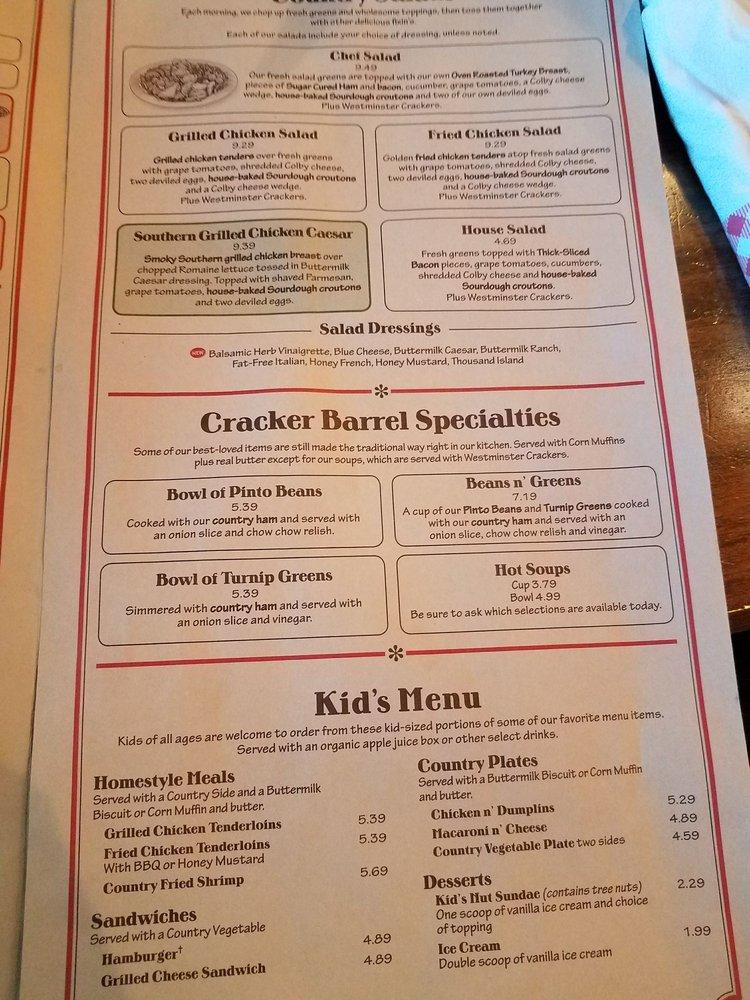 Cracker Barrel Menu Orlando at Manda Salazar blog