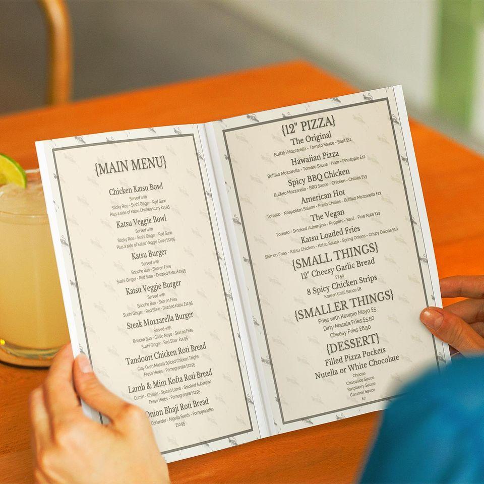 Menu at Fat Cat Derby restaurant, Derby