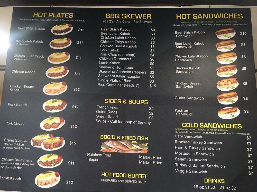 Menu at Grand Foods Market restaurant, Glendale