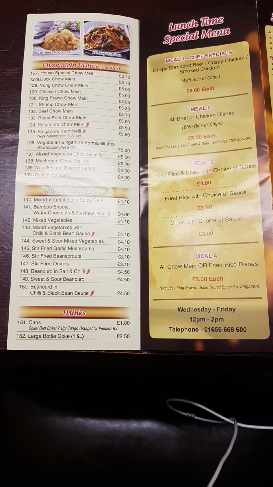 Menu at Good Food Direct restaurant, Bridgend