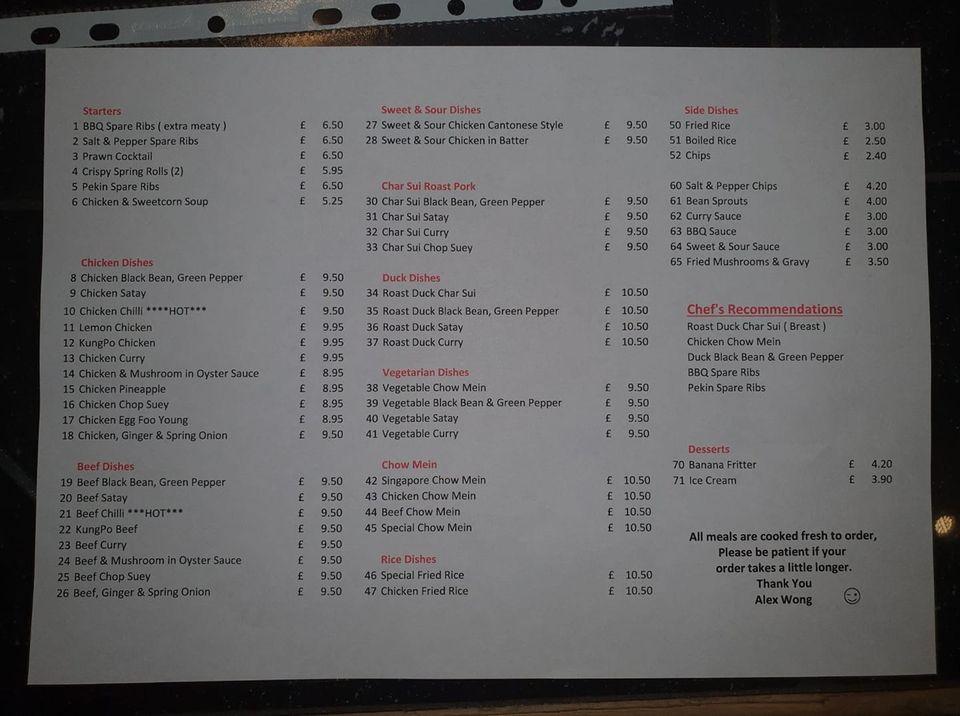 Menu at Highland Getaway pub & bar, Kinlochleven