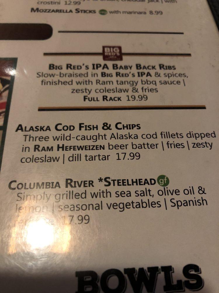 Menu at Ram Restaurant & Brewery, Meridian, E Pine Ave