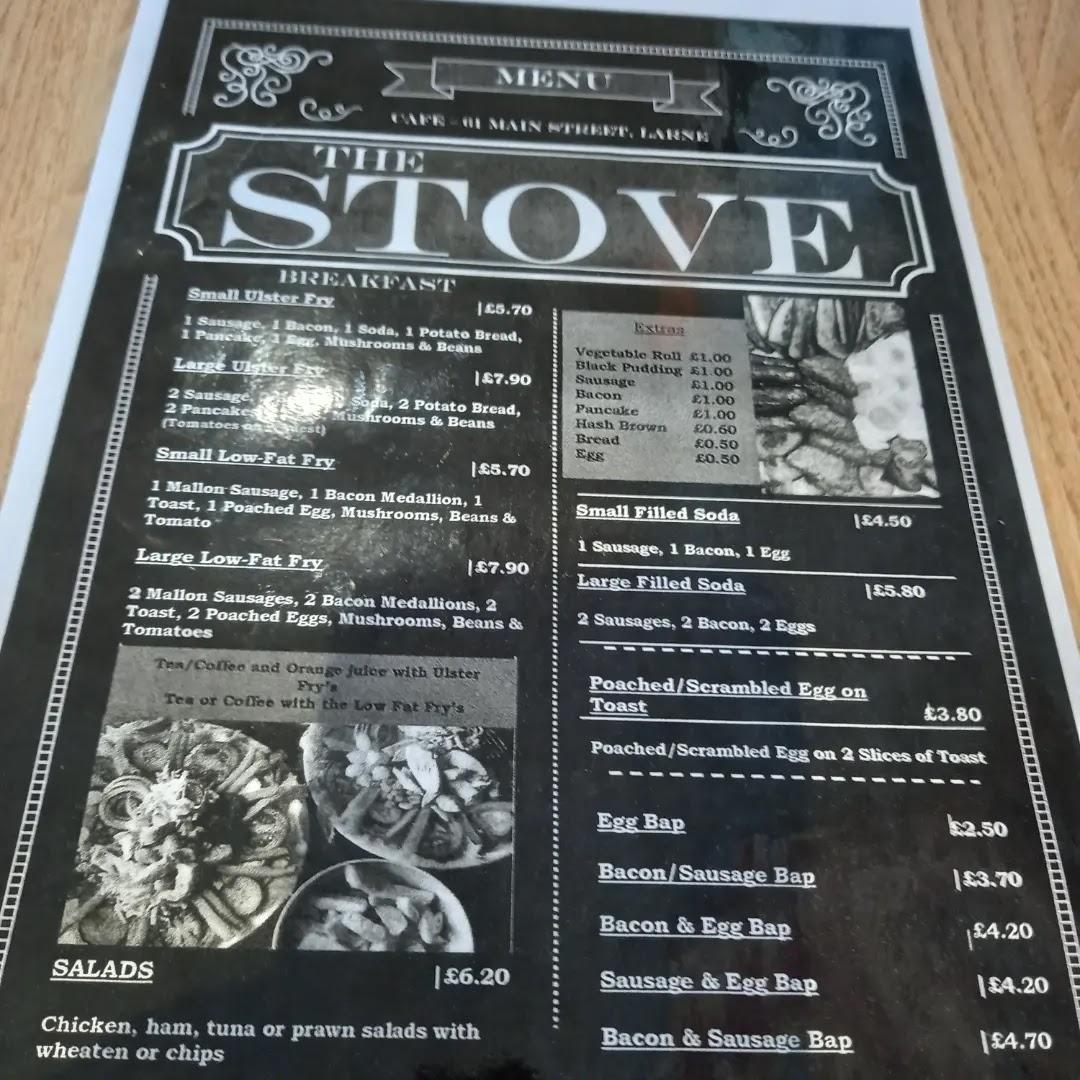 Menu at The Stove cafe, Larne