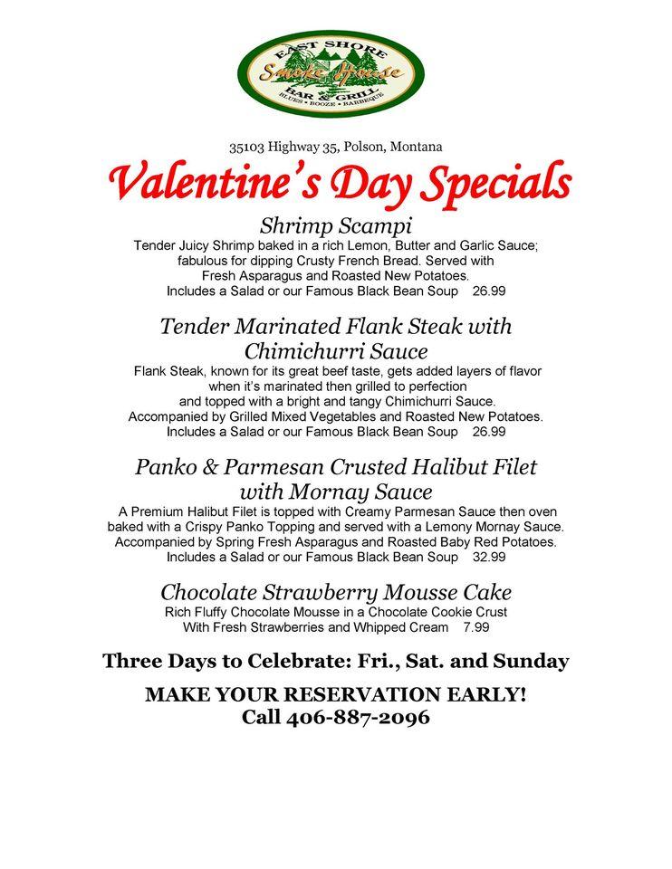Menu at East Shore Smoke House pub & bar, Finley Point
