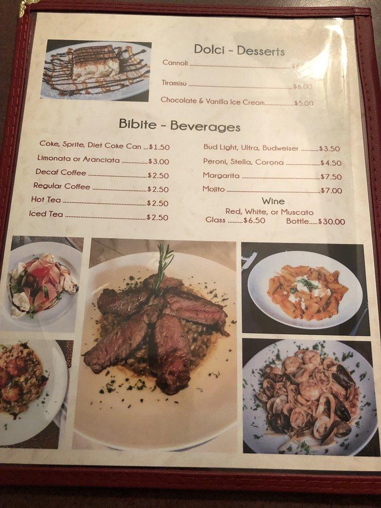 Menu at Trattoria Buon Gusto restaurant, Ireton