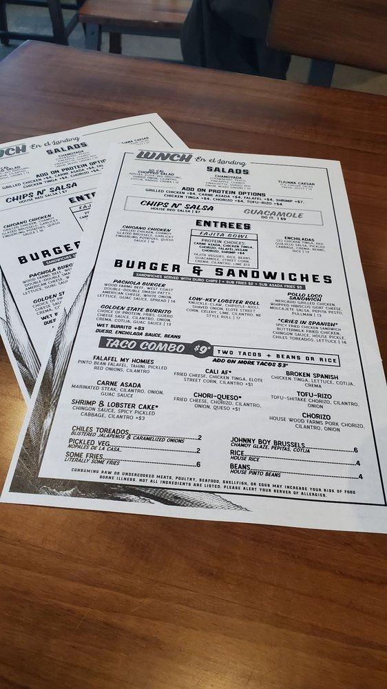 Menu at Mercado restaurant, Fort Wayne