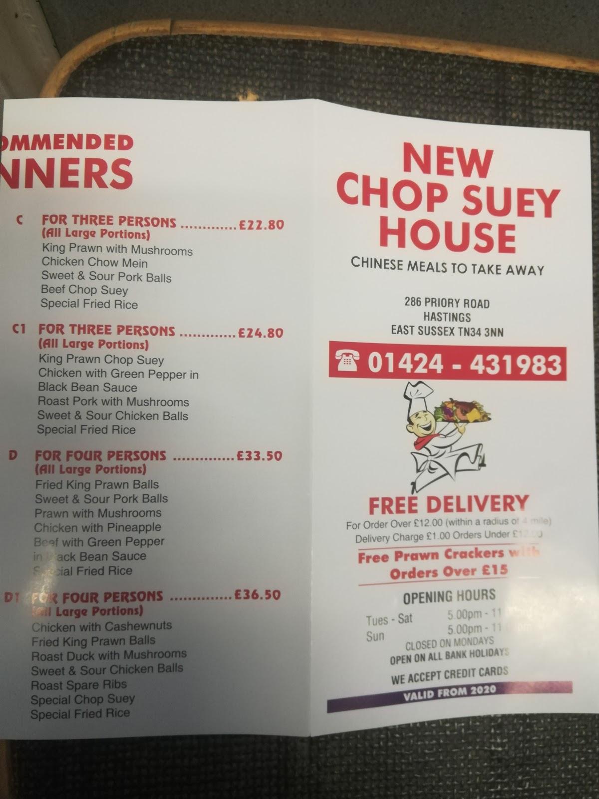 Chop Suey House in Hastings Restaurant reviews