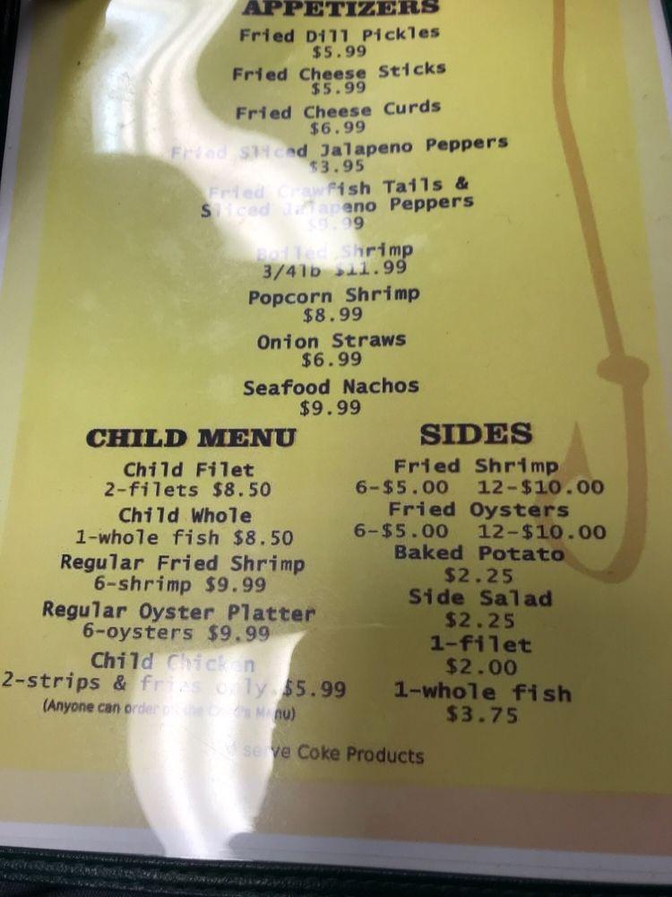 Menu at Newt's Catfish Seafood & Steaks restaurant, Hattiesburg, 503
