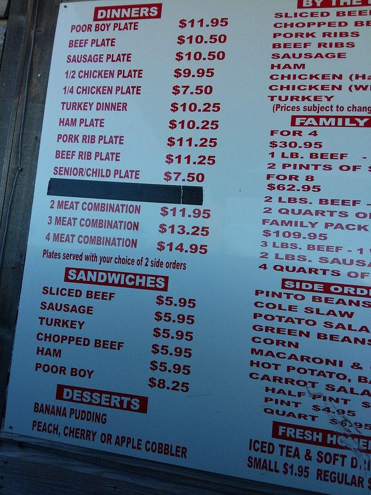 Menu at Mac's Pit Barbecue & Catering, Rockport