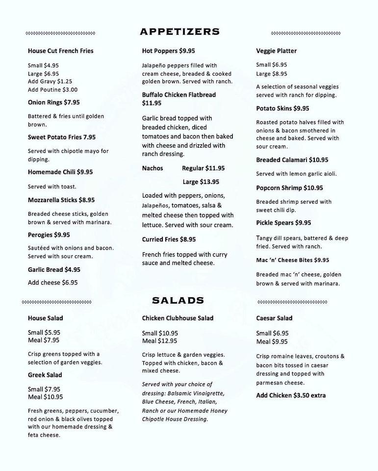 Menu at Thornton Arms Pub & Grill, Oshawa