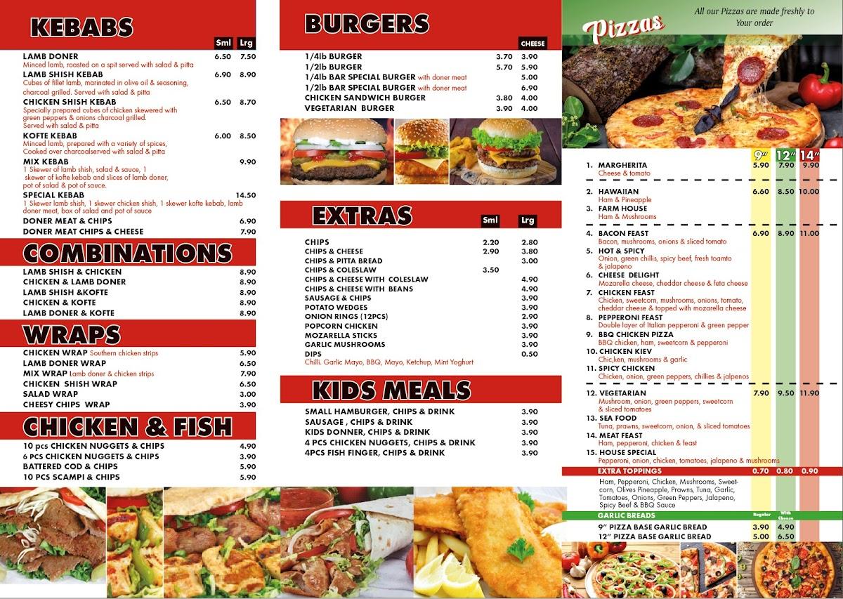 Menu at Kebab & Pizza House restaurant, 7