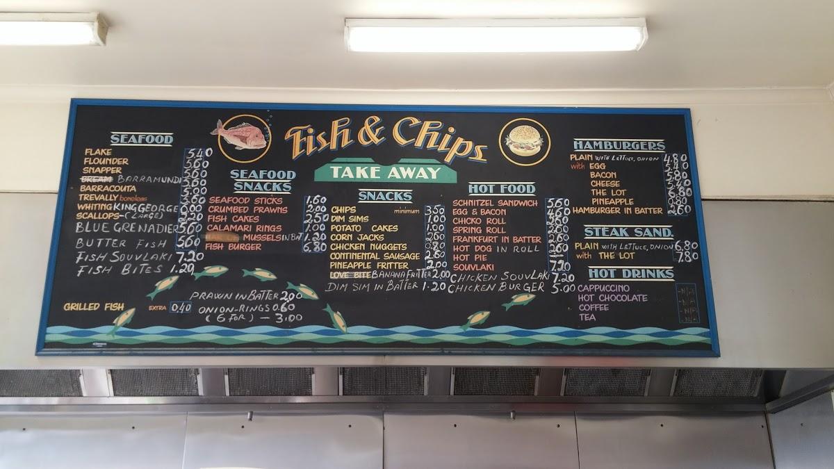 Menu at Jonny & Lisa's Fish & Chip Shop restaurant, Kingsville