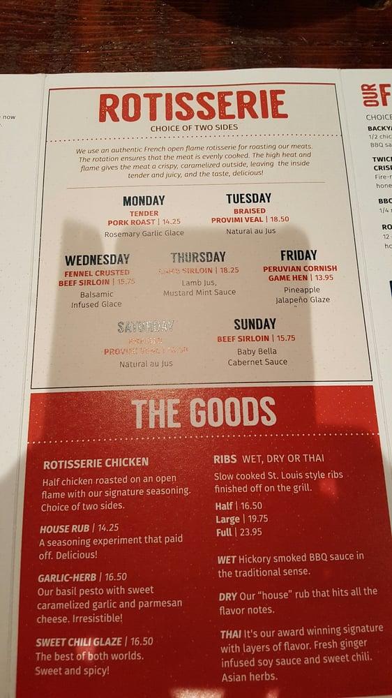 Menu at Zea Rotisserie & Bar, Lafayette
