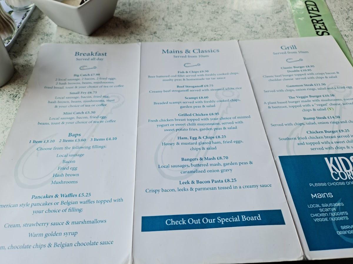 Menu at The Fisherman's Rest restaurant, Boston, Westwood Lakes