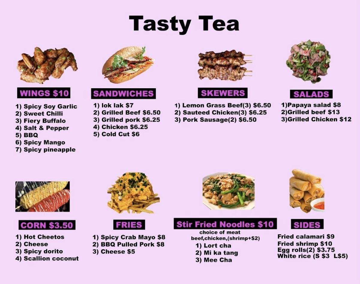 Menu at Tasty Tea cafe, Philadelphia
