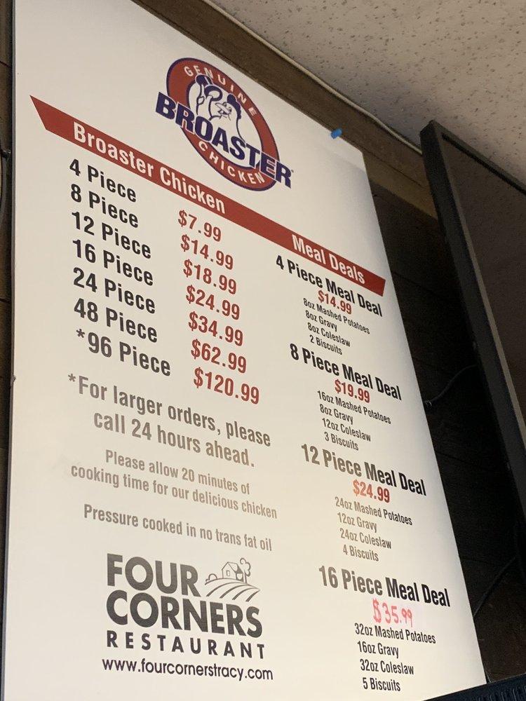 Menu at Four Corners Restaurant, Tracy