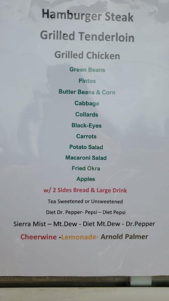 Menu at Center Grove Grill & Soda Shop restaurant, Greensboro
