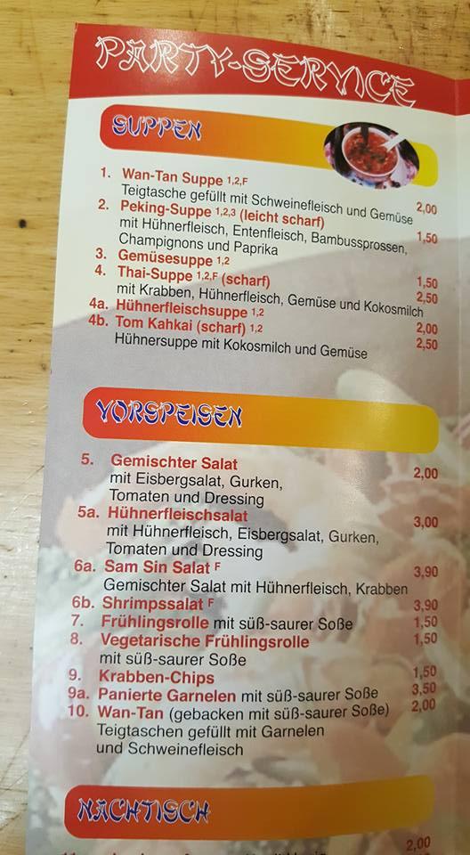 Speisekarte von Hai long restaurant, Bad Breisig