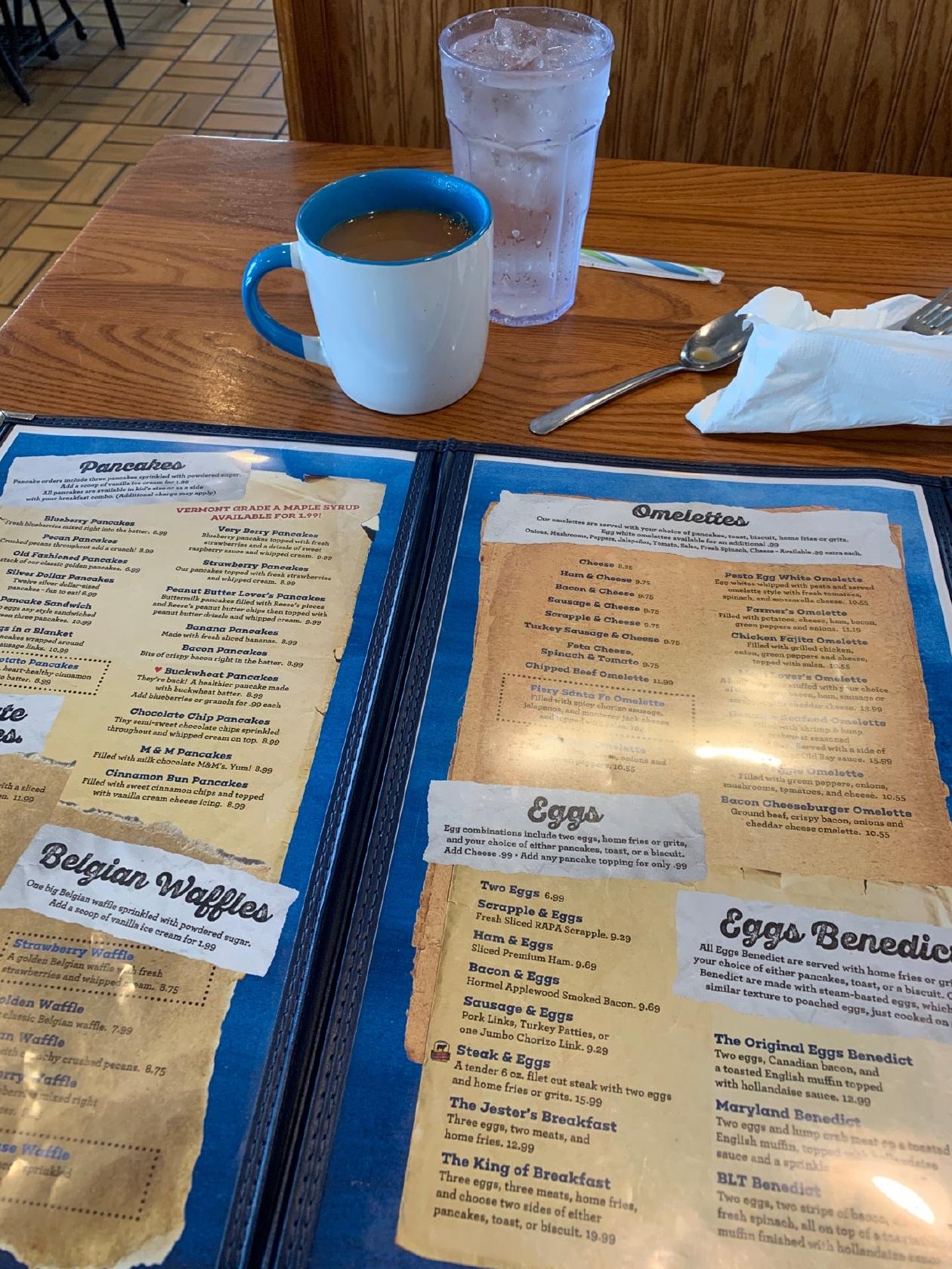 Menu at Happy Jack Pancake House restaurant, Ocean City