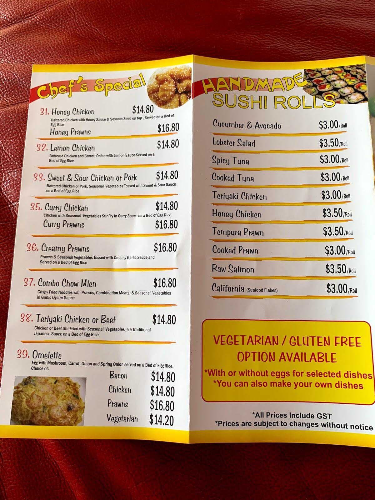 Menu at Noodle Bowl restaurant, Aldinga Beach, Shop 40/1 Pridham Blvd