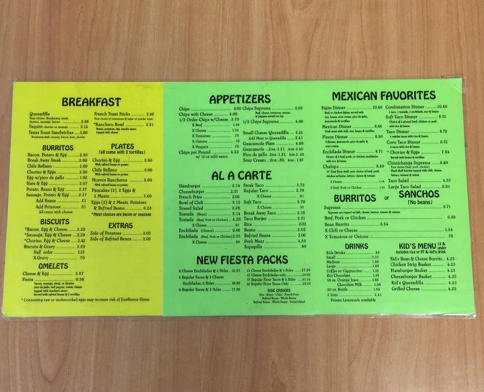 Menu at Anchor Away restaurant, Hutchinson, 127 S Adams St