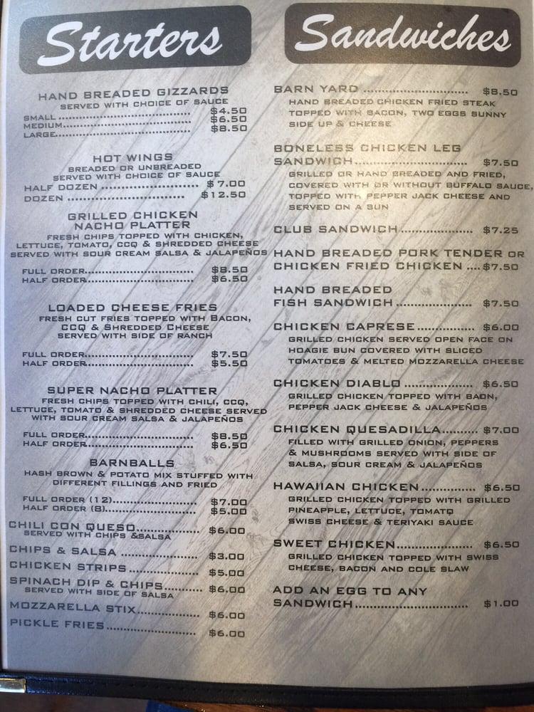 Menu at Bar 'N Grill Topeka, Topeka