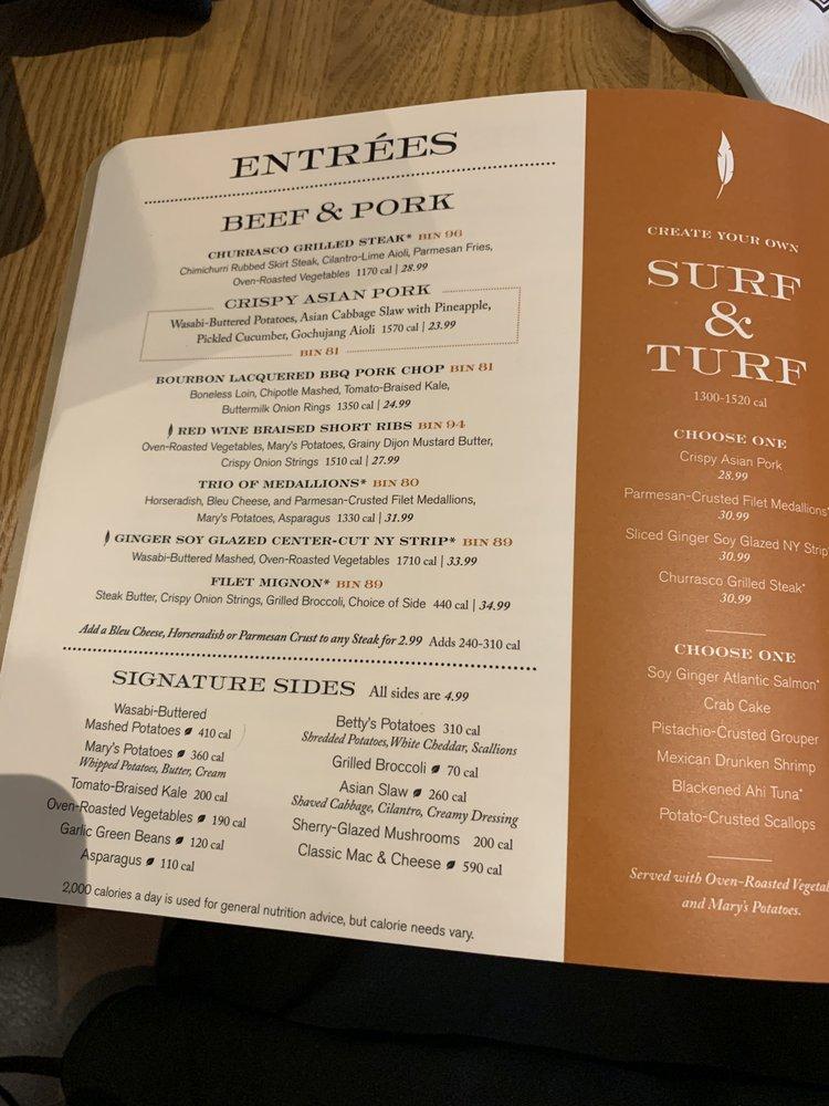 Menu at Cooper's Hawk Winery & Restaurant Rockville, Rockville