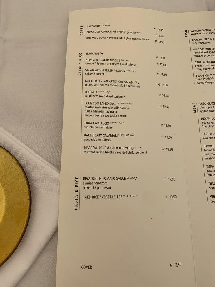 Speisekarte von DO & CO Albertina restaurant, Wien
