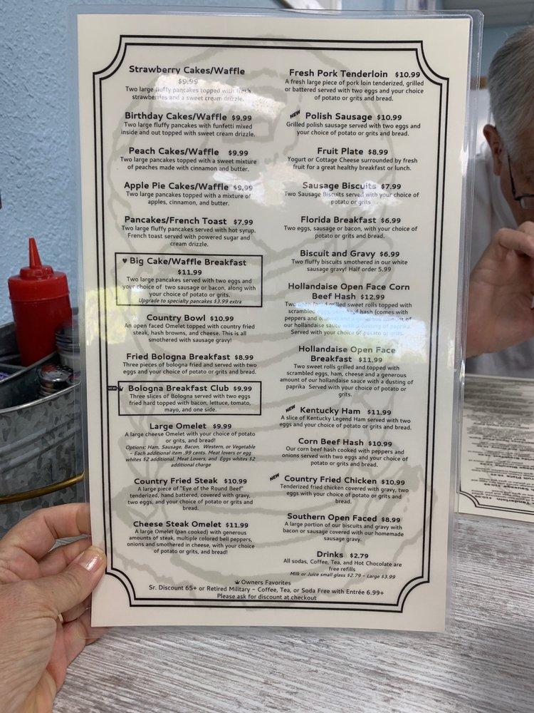 Menu at Merritt (My) Island Pancake House restaurant, Merritt Island
