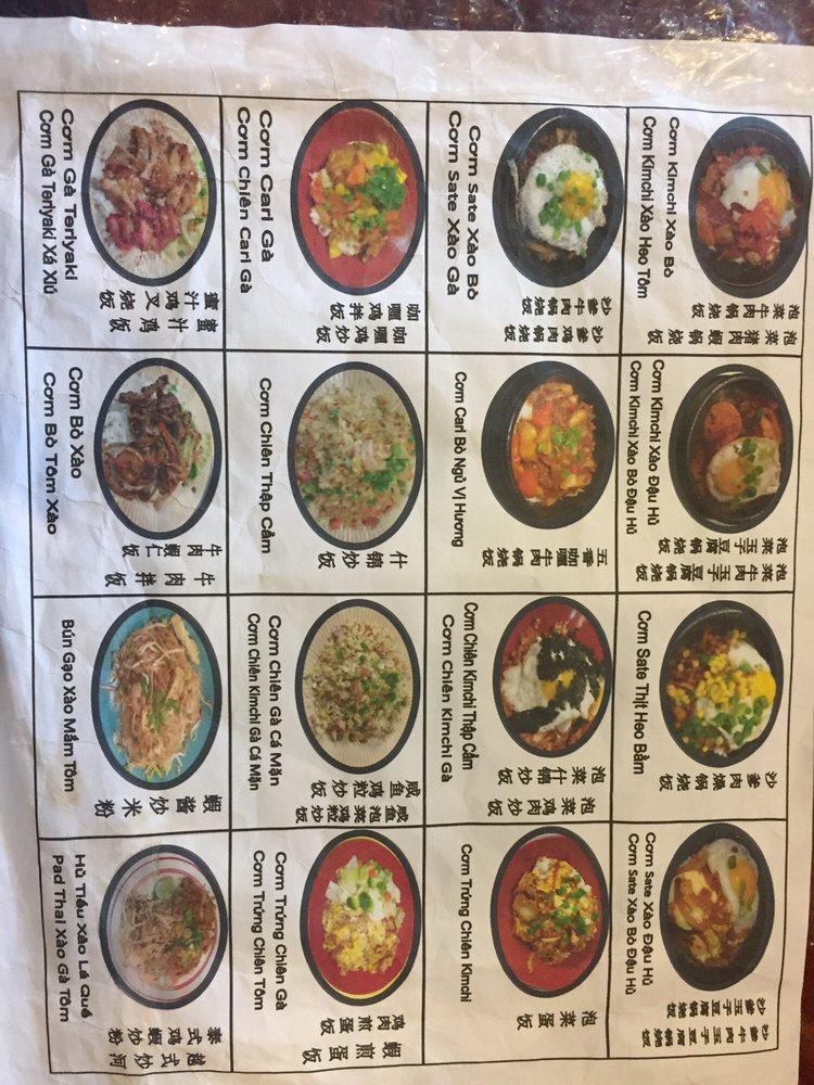 Menu at Jin Jin Deli restaurant, Portland