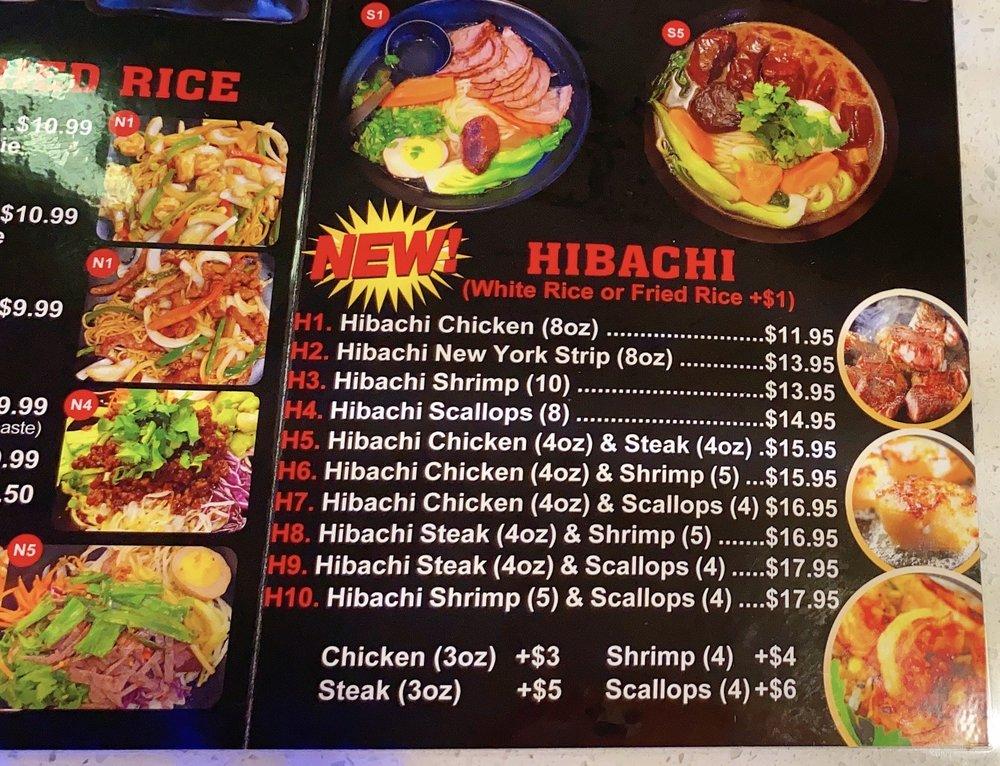 Menu at King Noodle And Bar, Killeen