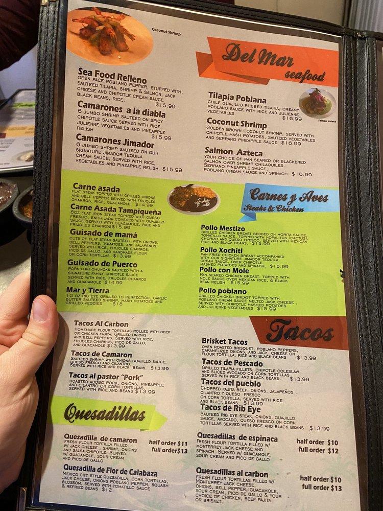 Menu at Los Jimadores Tex Mex Tequila Factory restaurant, Fort Worth