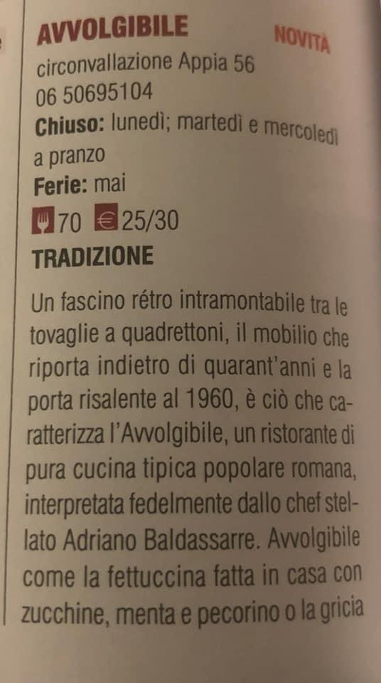 Menu di Trattoria L'avvolgibile 