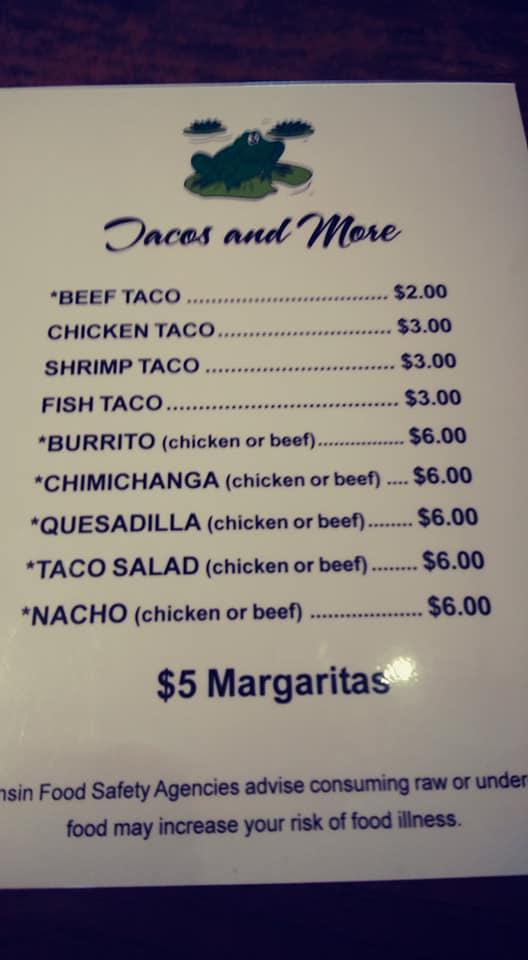 Menu at Frog Pond Bar & Grill, Morrisonville
