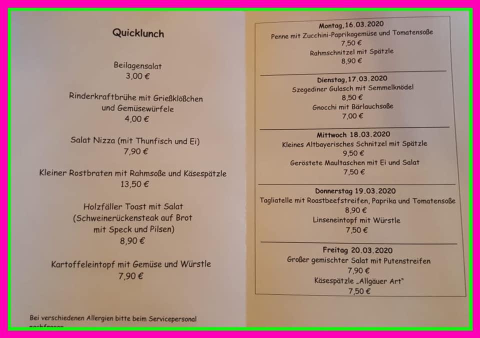 Speisekarte von Kunberger restaurant, Backnang