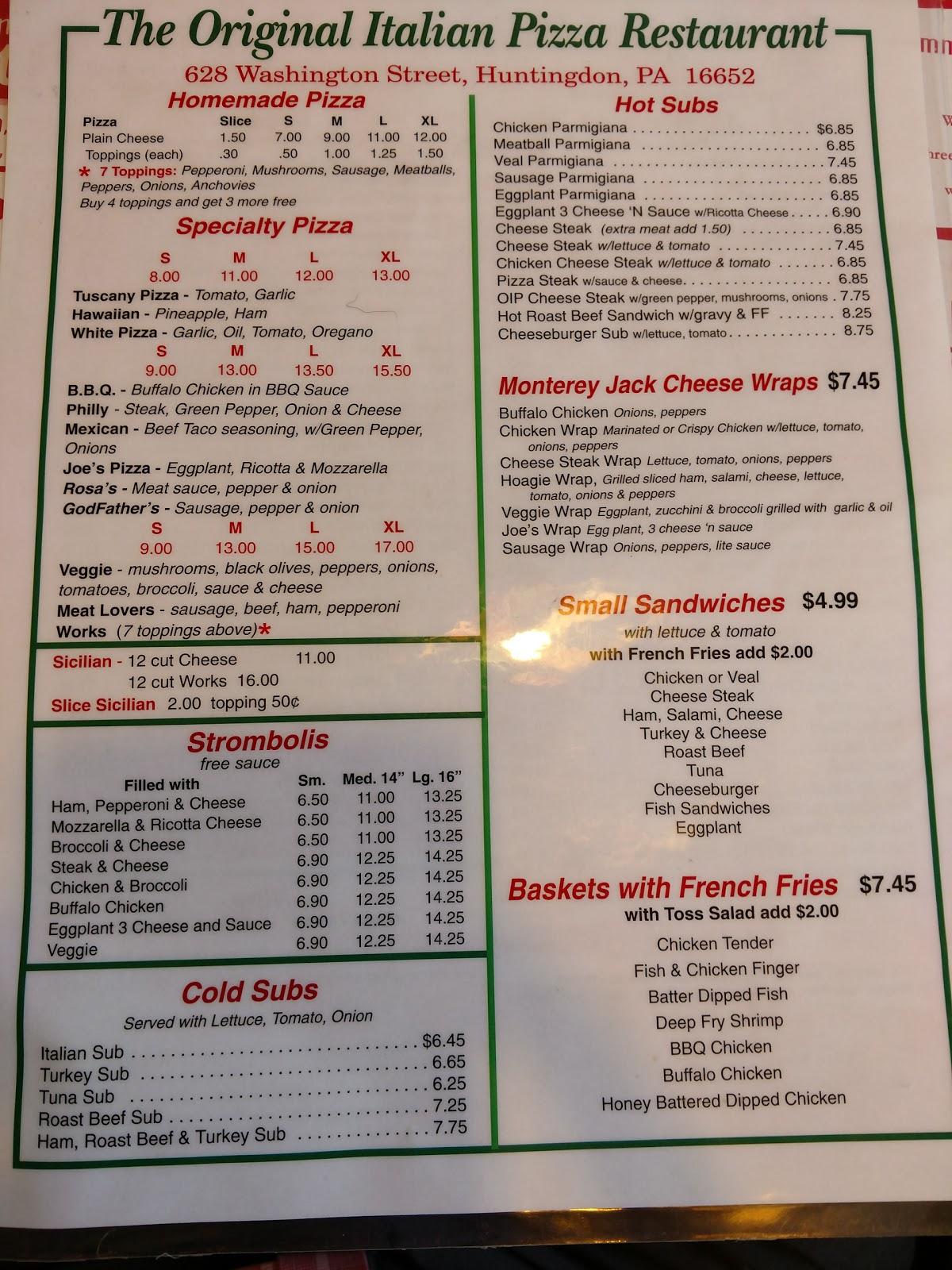 Original Italian Pizza Altoona Menu - lfrb7th
