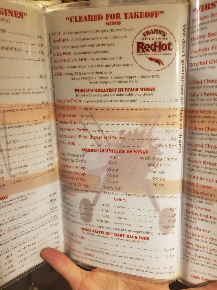 Menu at Flyers Wings & Grill restaurant, Orlando, W Colonial Dr